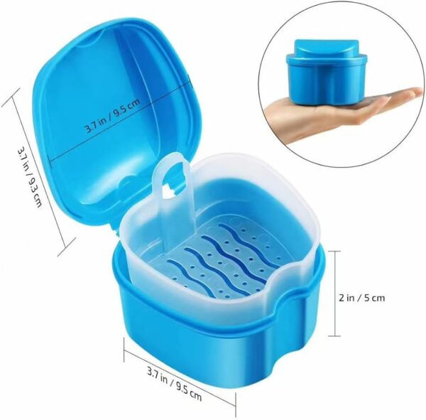 Caja de Dentadura Postiza Caja de Baño Estuche, Casetes Para Dentaduras, Caja Dentadura Postiza, Dientes Postizos Estuche Para Dentadura, Dientes Postizos Estuche Para Dentadura, Azul - Image 3