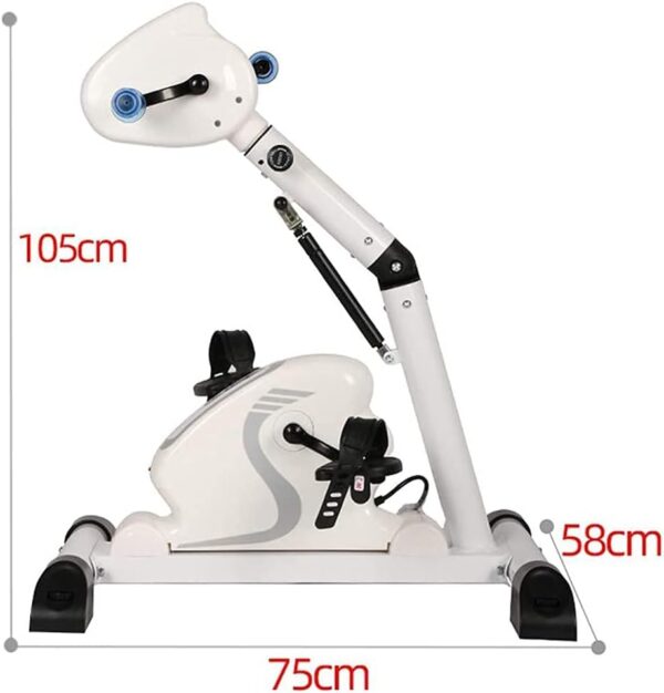 LOPZUQLY Bicicleta de Ejercicio con Pedales eléctrica Plegable, máquina de rehabilitación para Ejercicios de Manos, Brazos, Rodillas y piernas, máquina de pedaleo con Pantalla LCD Ajustable - Image 7