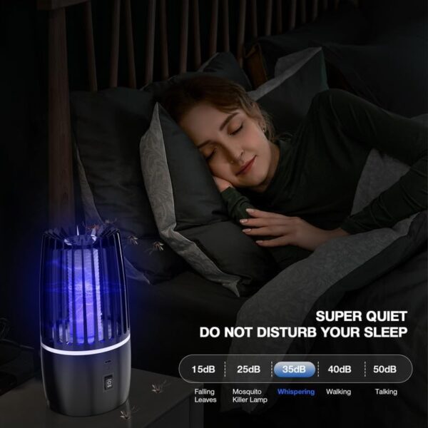 Bubbacare Lámpara Antimosquitos Eléctrico, 4000mAh Recargable Matar Repelente de Insectos Interior Exterior lampara Antimosquitos Anti Mosquitos Control de Plagas para Patio Trasero Camping - Image 2