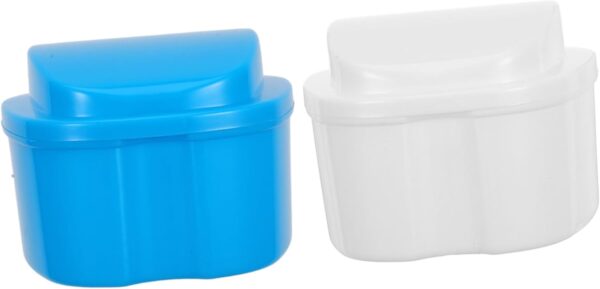 ULTECHNOVO Caja De Baño Para Dentaduras Postizas Recipiente Para Retenedores Recipientes De Limpieza Para Dentaduras Postizas