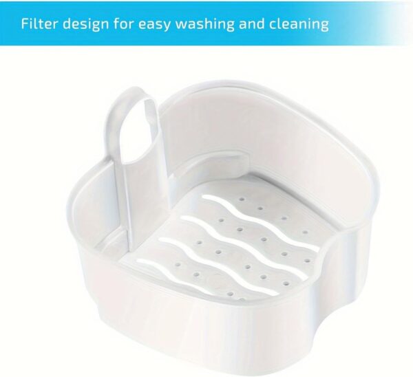 Kit de limpieza para prótesis, prótesis, caja de vaso, recipiente para prótesis de baño con colador colgante prótesis para almacenamiento de viaje (azul) - Image 4