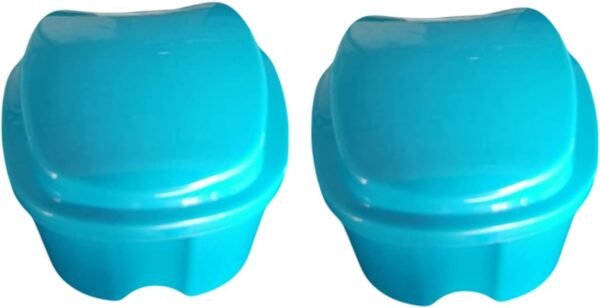 HAPINARY 6 Piezas caso de postiza limpiador de dentaduras postizas taza para postiza caso de baño deture soporte para postiza retenedor de prótesis - Image 6