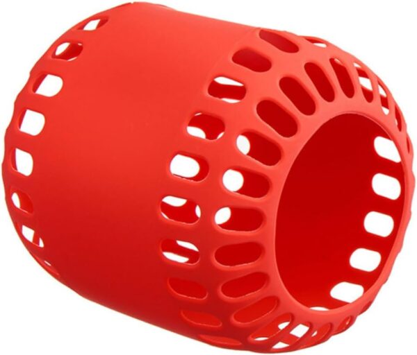 Hemobllo Estuche Protector Cubierta De Silicona Soporte De Escritorio para Altavoz Cubierta Protectora del Altavoz Funda Protectora De Altavoz Rojo Trompeta Inteligente
