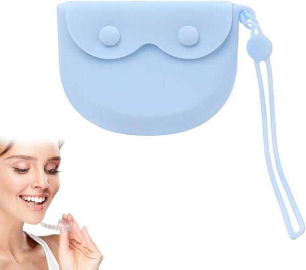 XUZOPIM Caja Ferula Dental De Silicona Caja Ortodoncia Ahorro De Espacio Caja Dentadura Postiza Flexibilidad Fácil Limpieza Caja Ortodoncia Con Agujero De Aire Multifuncional Caja Funda Ortodoncia