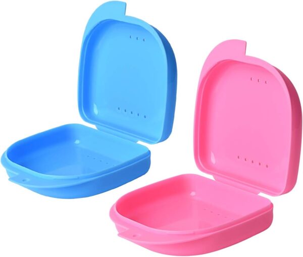 NATUCE 5PCS Caja Ortodoncia Dental, Caja de Dentadura Protector Bucal, Estuche para Dentadura Postiza, Caja Delgado para Retenedor de Ortodoncia, Aparatos Dentales - Image 2