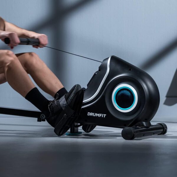 Cecotec Máquina de remo DrumFit Rower, Resistencia Magnética, 10 Niveles, Volante de Inercia, Deslizamiento Silencioso, Display LCD, Diseño compacto y Ruedas - Image 3