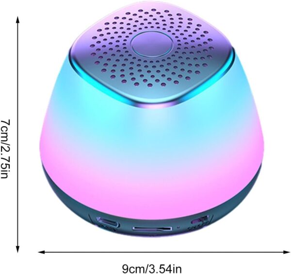 Altavoces pequeños inalámbricos, altavoz de luz nocturna, colorido altavoz portátil pequeño, altavoz inalámbrico, altavoz inalámbrico inteligente para camping, exteriores - Image 6
