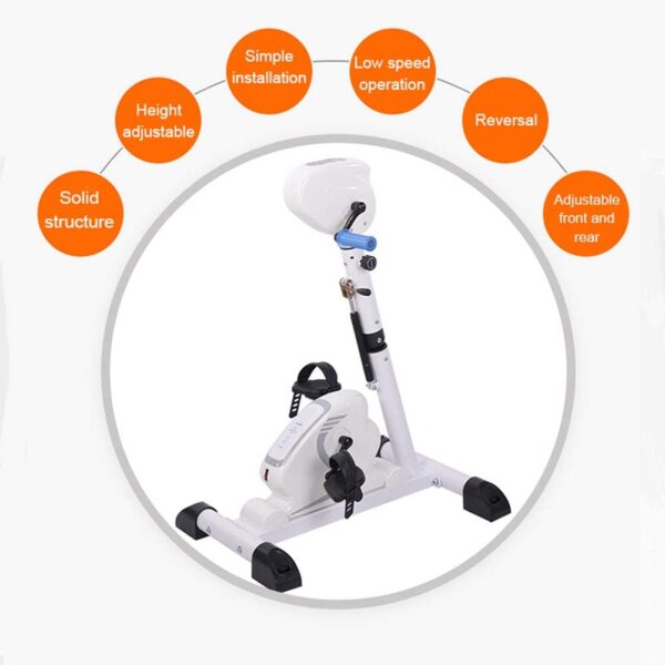 Ejercitador de pedales eléctricos Ancianos Extremidades superiores e inferiores Entrenador de pedales Bicicleta de ejercicio Carrera Hemipléjica Brazo y rodilla Ciclo de pierna Bicicleta Rehabilitac - Image 2