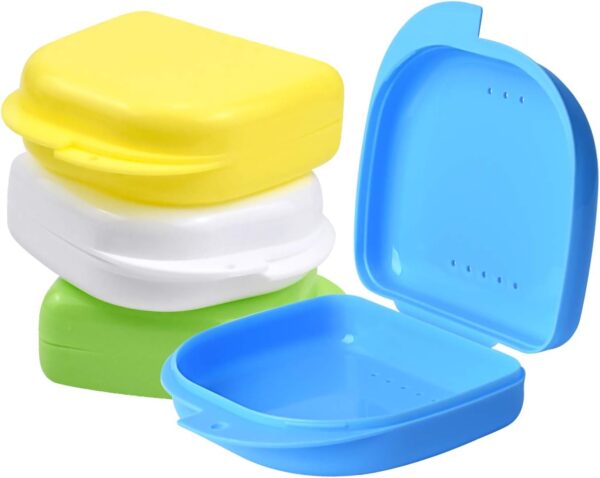 NATUCE 5PCS Caja Ortodoncia Dental, Caja de Dentadura Protector Bucal, Estuche para Dentadura Postiza, Caja Delgado para Retenedor de Ortodoncia, Aparatos Dentales - Image 5