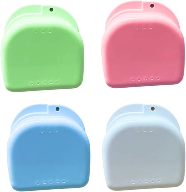 Cura Farma 25100 - Cuidado Dental Caja de Prótesis de Plástico 4-Piezas 100 g