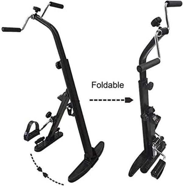 NMDCDH Ejercitador de Pedales, Bicicleta estática, portátil, de Resistencia Ajustable, máquina de Entrenamiento de Fitness para Interiores, ejercitador de Brazos y piernas para Personas m - Image 3