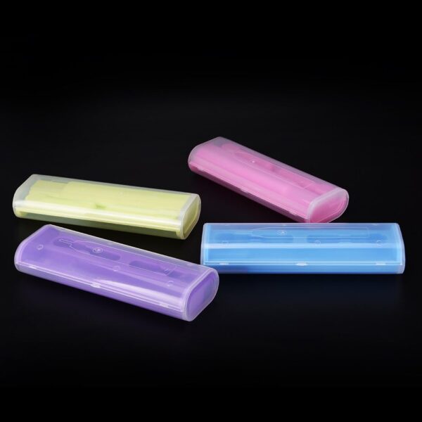 Limpiador Eléctrico Estuche De Limpieza De Retenedores Porta Cepillos De Para Viaje Cepillo De Titular De Protector Bucal Dentadura Césped Viajar Púrpura - Image 4
