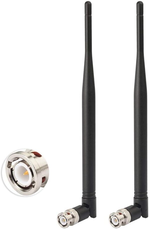 Bingfu Antena de Receptor Micrófono Inalámbrico UHF 470MHz-960MHz Macho BNC (2-Paquete) para Receptor Sistema de Micrófono Inalámbrico Audio Digital Remoto Dispositivo Amplificador Sintonizador