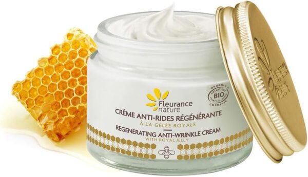 Fleurance Nature- crema anti-arrugas regenerante con Jalea Real- certificado Bio Cosmos Ecocert- Cuidado facial mujer Bio-21156