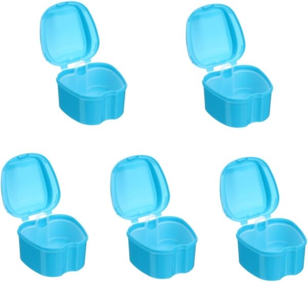 HAPINARY Caja De Limpieza De 5 Uds Contenedor De Viaje Limpiador De Tabletas Soporte De Baño Soporte Portátil Para Cepillo De Cesta + Caja Azul
