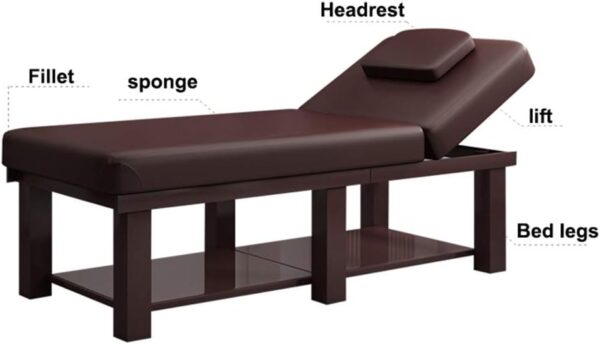 JHKGY Equipo De Masaje De Cama Facial De Belleza SPA Profesional,Mesa De Masaje Portátil,Cama De Masaje Ajustable,Tratamiento Facial De SPA Y Salón, Reposacabezas Extraíble,Gris - Image 7