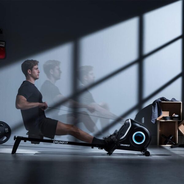 Cecotec Máquina de remo DrumFit Rower, Resistencia Magnética, 10 Niveles, Volante de Inercia, Deslizamiento Silencioso, Display LCD, Diseño compacto y Ruedas - Image 4