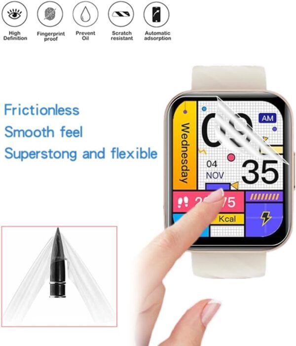 MIHENCE Protector de pantalla compatible con reloj inteligente RUIMEN D1 de 1,85 pulgadas, TPU HD, protector de pantalla [ 6 unidades] - Image 5