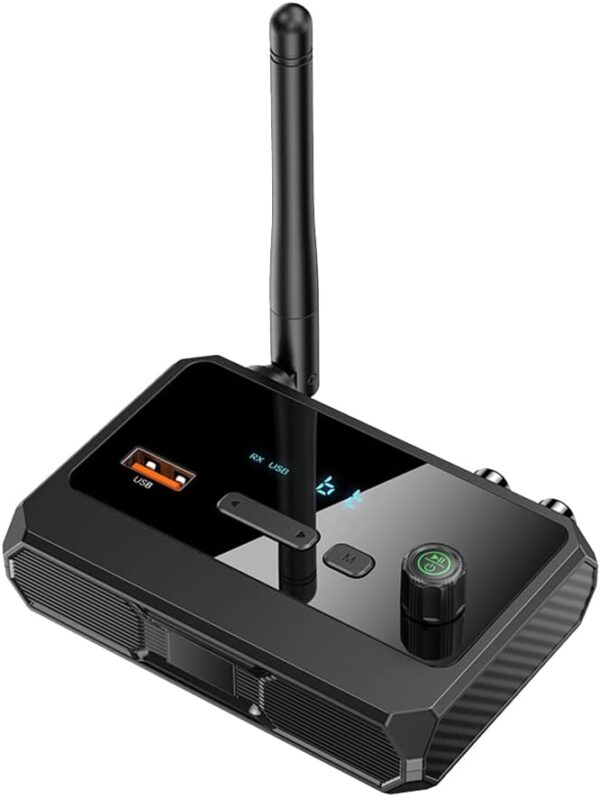 CosyCaya Bluetooth 5.3 Transmisor de Audio Receptor 3.5 Fibra óPtica Coaxial U Disco EstéReo MúSica Adaptador InaláMbrico Dongle