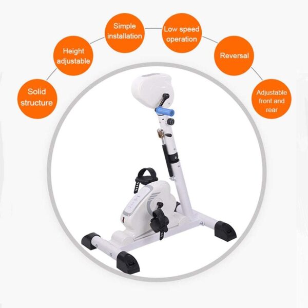 LOPZUQLY Ejercitador de Pedales Ejercitador de Pedales eléctrico para Miembros Superiores e Inferiores de Personas Mayores Entrenador de Pedales eléctrico Mini Equipo de Fitness Plegable para rehabil - Image 2