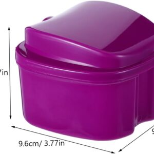 Healeved Caja De Prótesis Con Capa De Filtro Retenedor De Baño De Contenedor De Vasos Retenedores Para Estuche De Plástico Para Dentaduras Postizas Páginas
