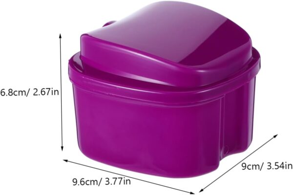 Healeved Caja De Prótesis Con Capa De Filtro Retenedor De Baño De Contenedor De Vasos Retenedores Para Estuche De Plástico Para Dentaduras Postizas Páginas - Image 2
