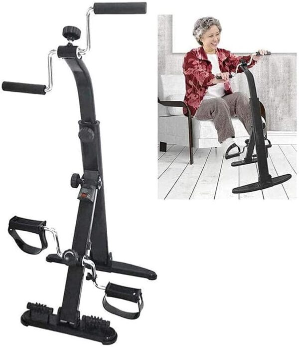 NMDCDH Ejercitador de Pedales, Bicicleta estática, portátil, de Resistencia Ajustable, máquina de Entrenamiento de Fitness para Interiores, ejercitador de Brazos y piernas para Personas m