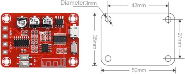 DollaTek 5Wx2 Bluetooth Lossless Decoder Receptor de Audio Módulo de Decodificación Mini Amplificadores de Potencia Sonido Altavoz para Cine en Casa - Image 5