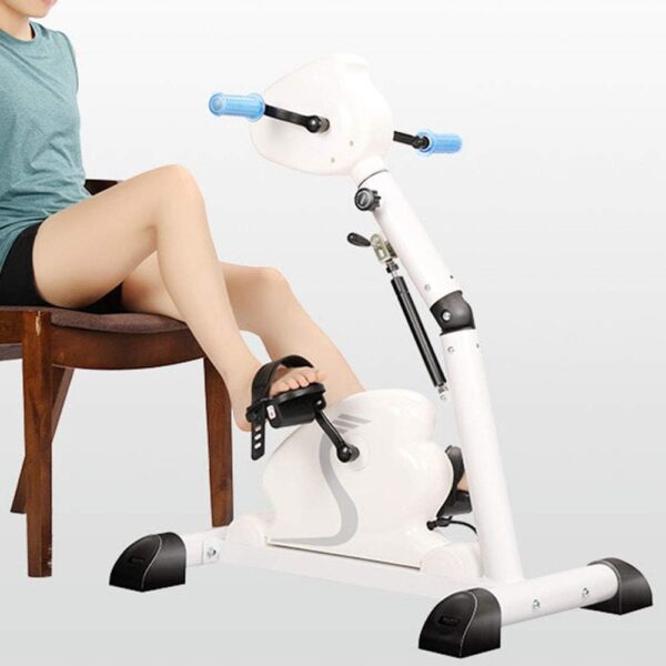 LOPZUQLY Ejercitador de Pedales Ejercitador de Pedales eléctrico para Miembros Superiores e Inferiores de Personas Mayores Entrenador de Pedales eléctrico Mini Equipo de Fitness Plegable para rehabil