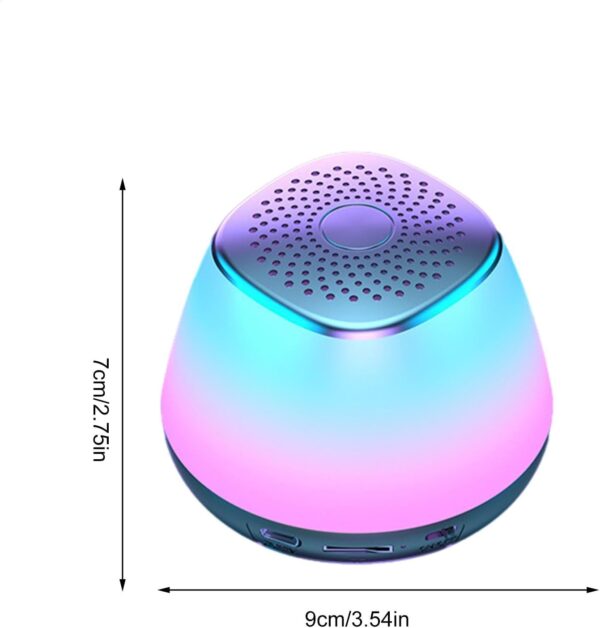 Altavoz inalámbrico pequeño | Altavoz de luz nocturna colorida, pequeño altavoz portátil - Altavoz inalámbrico, altavoz inalámbrico inteligente subwoofer para camping, exteriores - Image 6