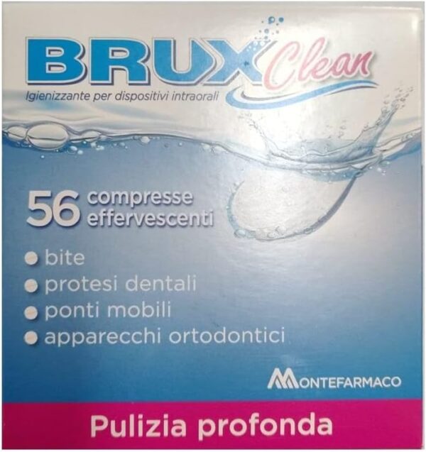 Generic BRUX Clean Desinfectante para dispositivos intraorales 56 Tabletas efervescentes
