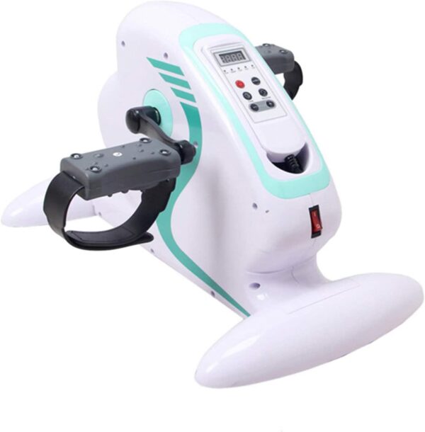 AMAZOM Ejercitador De Pedal Eléctrico Motorizado, Mini Bicicleta Estática Eléctrica Motorizada De Fitness, Ejercitador De Pedal para Mano, Brazo, Rodilla Y Pierna, Mini Equipo De Rehabilitación