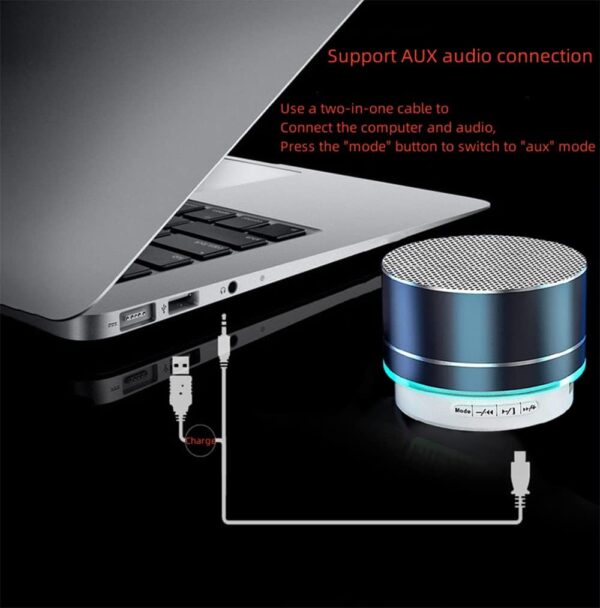 keegoo Altavoz Bluetooth Altavoz portátil Mini Altavoz bajo estéreo Trompeta luz inalámbrica Soporte LED FM USB Micro SD para Ordenador portátil Tableta Smartphone Hogar y al Aire Libre Etc - Image 4