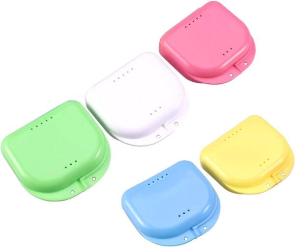 NATUCE 5PCS Caja Ortodoncia Dental, Caja de Dentadura Protector Bucal, Estuche para Dentadura Postiza, Caja Delgado para Retenedor de Ortodoncia, Aparatos Dentales - Image 8