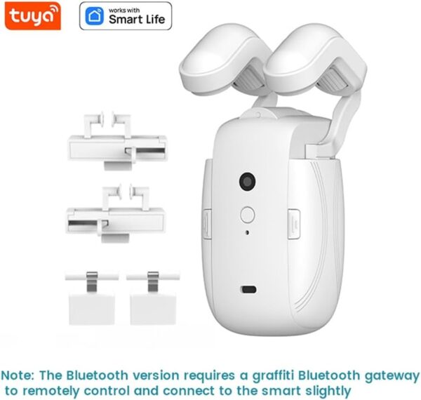 Vereen TUYA - Cortinas inteligentes Bluetooth con robot, riel romano, rieles T/U, 3 en 1, abridor automático de cortinas, control remoto - Image 3