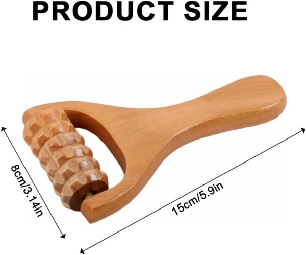 Accessories Masajeador Facial Cabeza Rodillo Aparato Anticelulítico para Masaje Madera Masajeador de rodillos portátil de dos ruedas y tres ruedas - Image 2