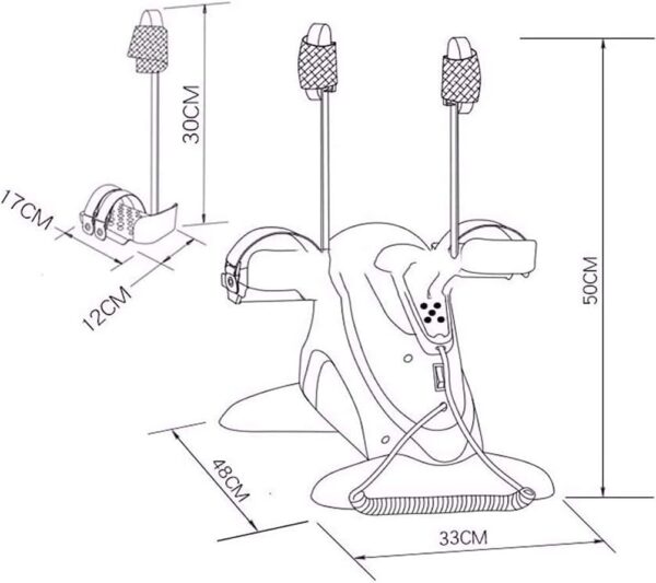 LOPZUQLY Máquina de rehabilitación para ejercitador de Pedales, Bicicleta portátil para ejercitar Pedales, Pedal motorizado antiespasmo + Resistencia para Ejercicios de Fisioterapia, Entrenador de Ci - Image 7