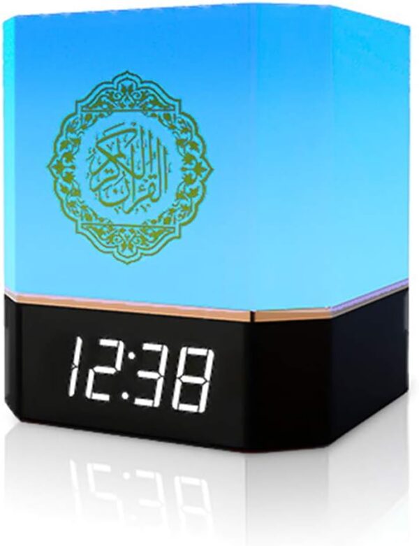 Folewr Altavoz inalámbrico con mando a distancia, luz nocturna LED, control por aplicación inteligente, reloj AZAN digital con recitación de Corán, transmisión musulmana - Image 4