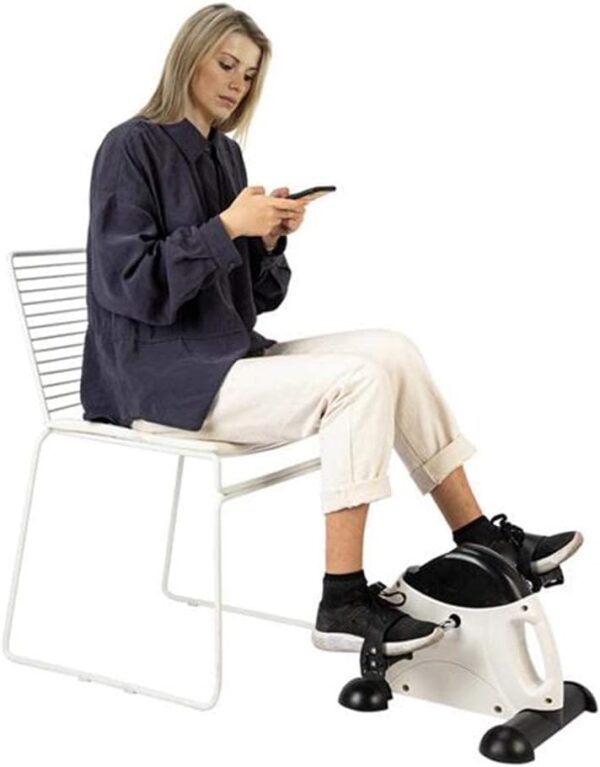 MFLASMF Mini Bicicleta estática, portátil, ejercitador de Pedales para el hogar, Gimnasio, Fitness, Pierna, Brazo, Entrenamiento Cardiovascular, Resistencia Ajustable con Pantalla LCD para - Image 2