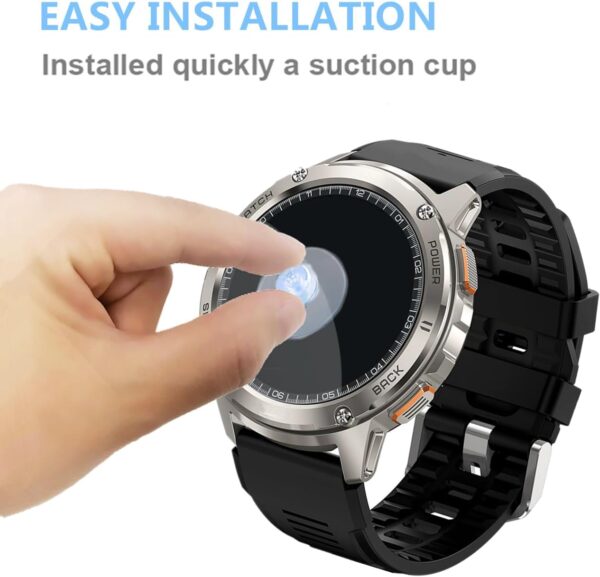 Frgnie Protector de pantalla compatible con reloj inteligente KOSPET Tank T3 (3 unidades) HD Antiarañazos, dureza 9H Protector de pantalla de vidrio templado - Image 3
