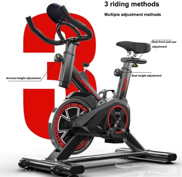 JHKGY Spin Bike,Bicicleta De Ejercicio Bicicleta De Fitness,Cardio Workout con/Bicicleta De Ciclismo con Volante Impulsado por Correa, para El Hogar Cardio Gym - Image 3