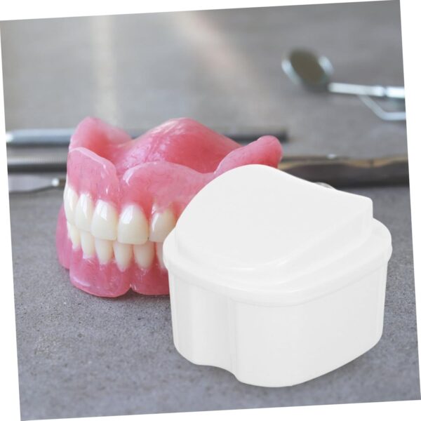ULTECHNOVO Caja De Baño Para Dentaduras Postizas Recipiente Para Retenedores Recipientes De Limpieza Para Dentaduras Postizas - Image 4