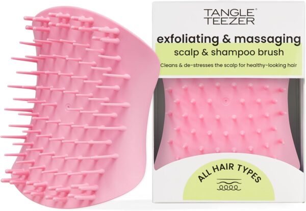 Tangle Teezer The Scalp Exfoliator & Massager, Pretty Pink, Rosa