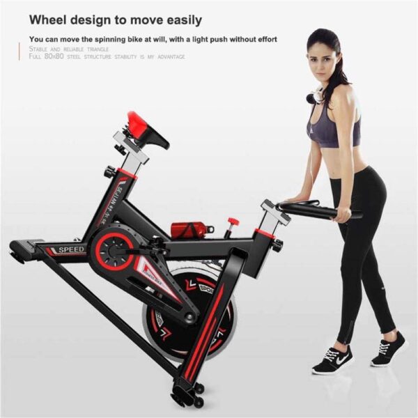 JHKGY Spin Bike,Bicicleta De Ejercicio Bicicleta De Fitness,Cardio Workout con/Bicicleta De Ciclismo con Volante Impulsado por Correa, para El Hogar Cardio Gym - Image 4
