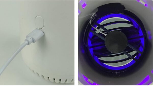 Exterminador de Insectos electrónico, Mata Insectos con luz USB, lámpara antimosquitos, atrapamoscas, trampas repelentes para Control de plagas, Blanco - Image 7