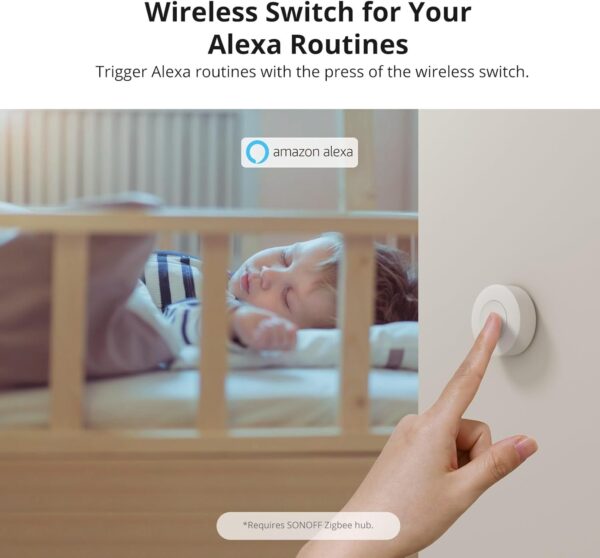 SONOFF Zigbee Wireless Switch SNZB-01P, requiere SONOFF ZigBee hub, Botón de Control Multifuncional de Tres vías para Dispositivos Domésticos Inteligentes, Compatible con Alexa,Smartthings y IFTTT - Image 8