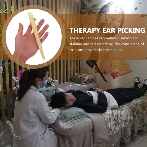 Healeved 8 Piezas Palos De Aromaterapia para El Oído Limpiadores De Oídos Caseros Prácticas Cera para Limpieza De Oidos Bergamota Barra De Cera para Los Oídos Natural - Image 2