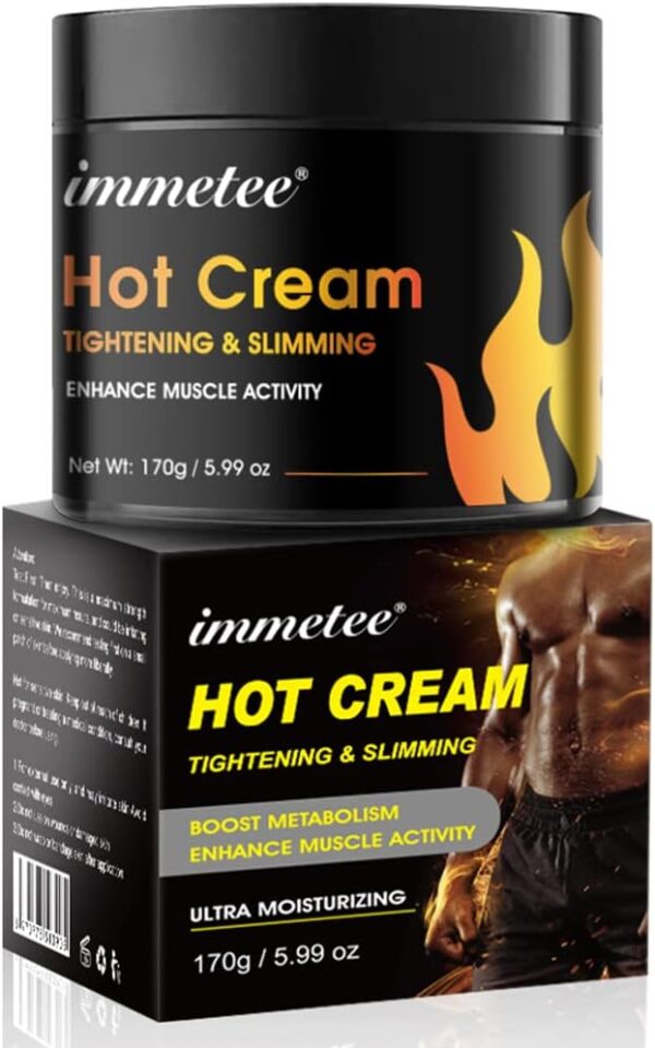 immetee Crema Quema Grasa Abdominal,Crema Reductora Abdomen Mujer Hombre,Potenciador de Entrenamiento para Moldear Cintura, Abdomen y Gluteos,Hot Cream,crema anticelulitica.170g - Image 2