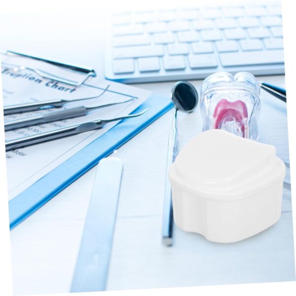 ULTECHNOVO Caja De Baño Para Dentaduras Postizas Recipiente Para Retenedores Recipientes De Limpieza Para Dentaduras Postizas - Image 9