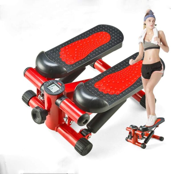 WENCY Mini Stepper Trainer Portable Twist Stair Altura Ajustable Máquina de Ejercicios de Fitness con Banda de Resistencia Duraderay Pantalla LED - Image 2